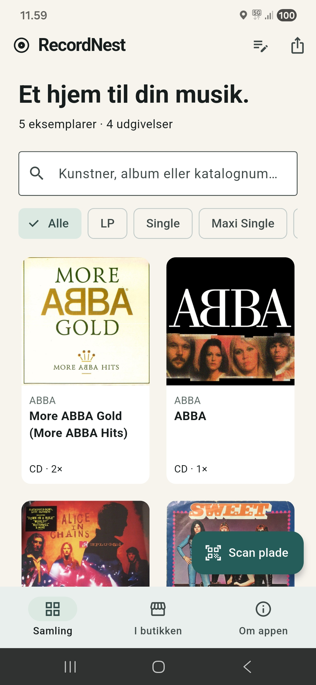 RecordNest collection on Android